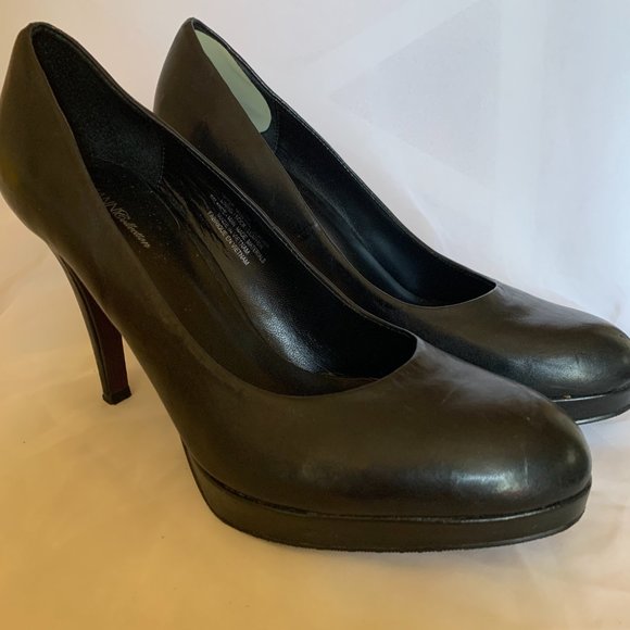 Black Leather  High heeled Shoes by  Vianni Collection (size 9.5) - Picture 2 of 7